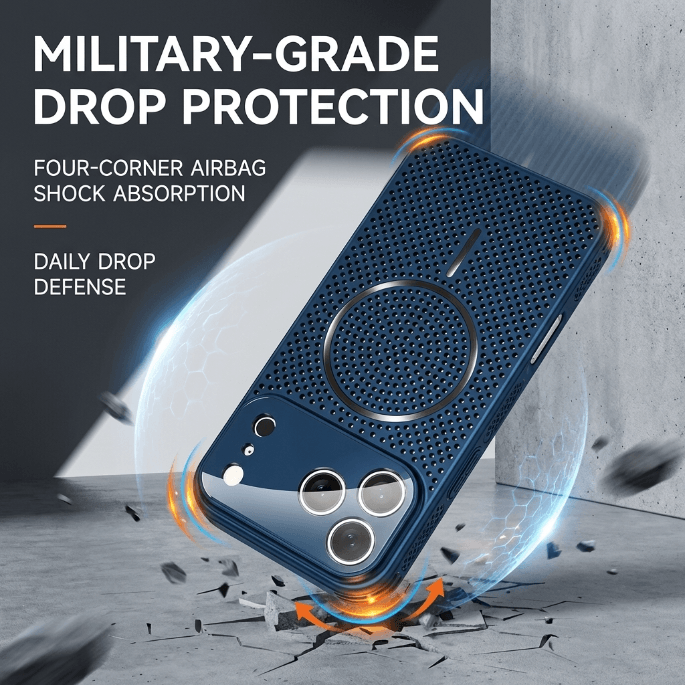  Full-Cover Magnetic Magnetic Cooling Protective Case for iPhone 17 Series