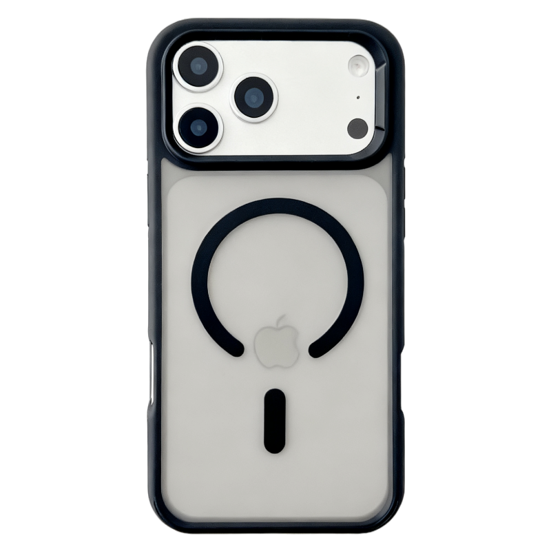 Matte Black Magnetic Case with Anti-Slip Strip for iPhone 17 Series