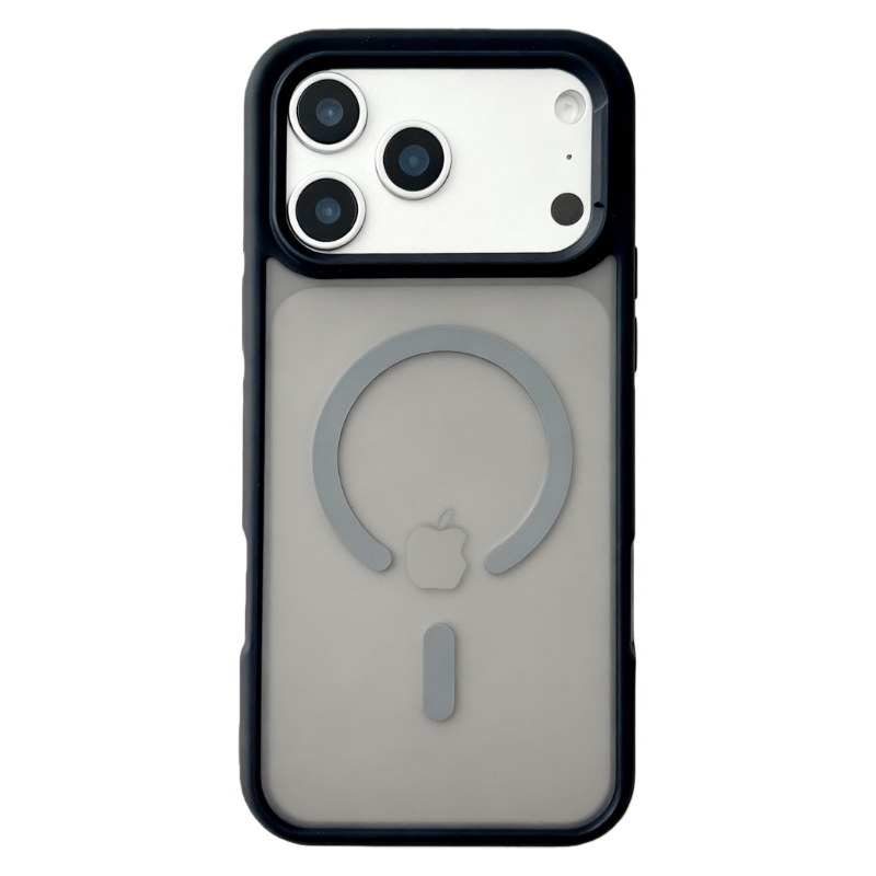 Matte Black Magnetic Case with Anti-Slip Strip for iPhone 17 Series