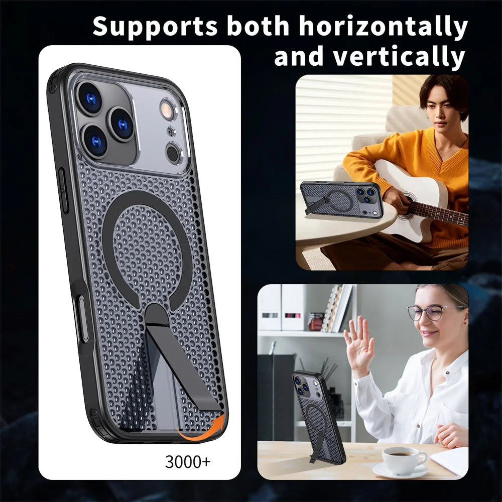Honeycomb MagSafe Kickstand Case for iPhone 17 Pro Max