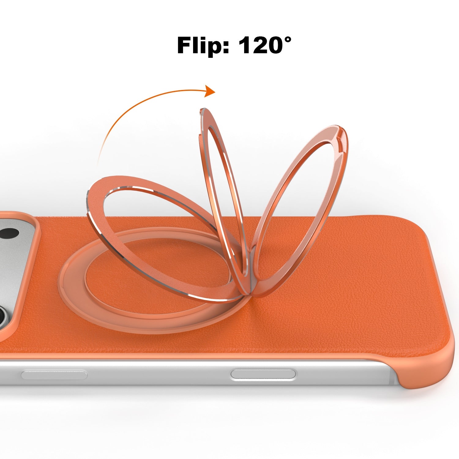 Zero-Edge Leather MagSafe Stand Case for iPhone 17 Pro Max