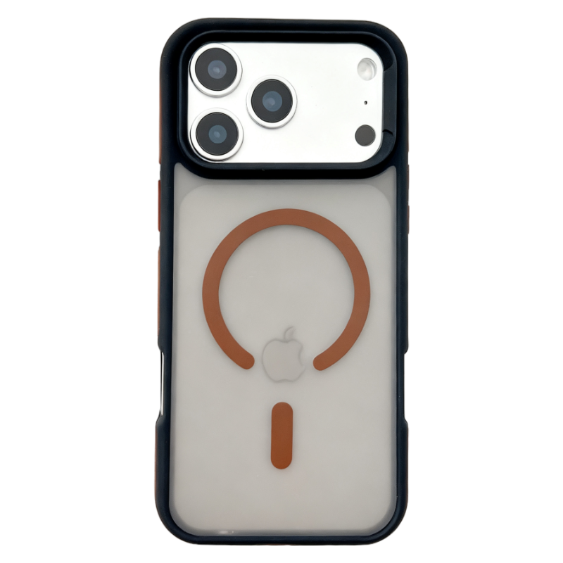 Matte Black Magnetic Case with Anti-Slip Strip for iPhone 17 Series