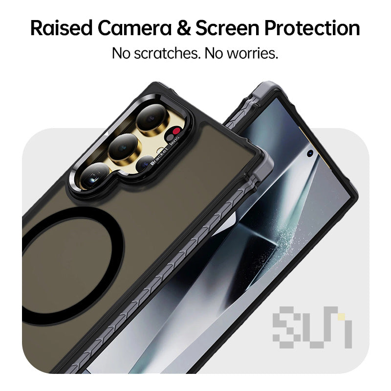  Transparent Black Matte Drop-Proof Stand Case For Samsung S26 Ultra