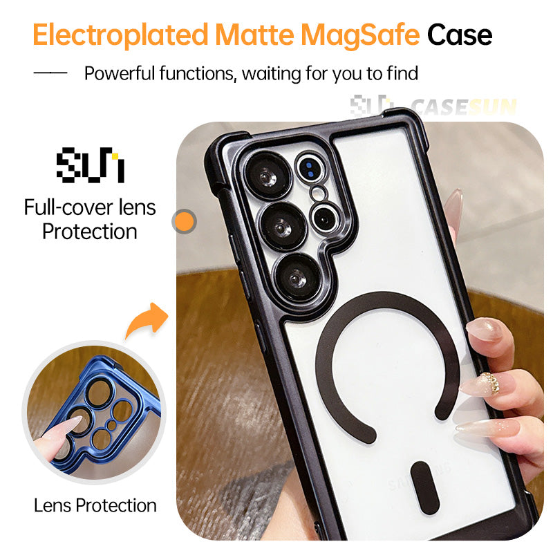 CaseSun Electroplated Matte Magnetic Case for Samsung S26/S25/S24 Series