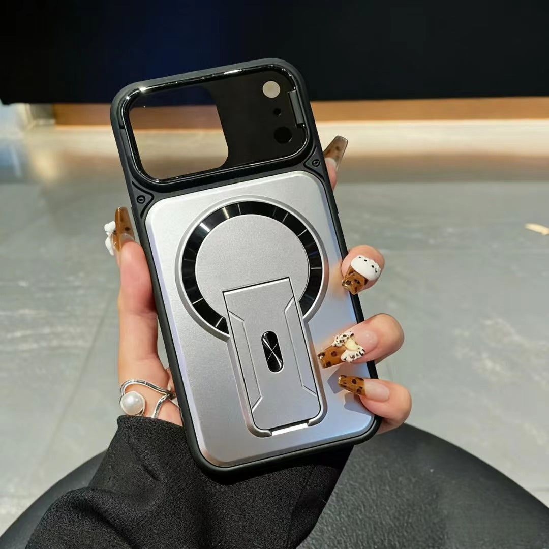 Full-Coverage Shock-Resistant Invisible Stand Case for iPhone 17 Series