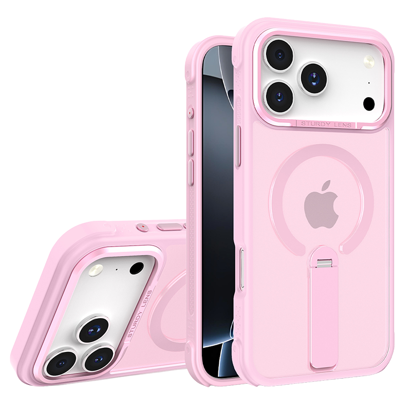 360° Kickstand Magnetic Shockproof Matte Case For iPhone 17 Pro Max