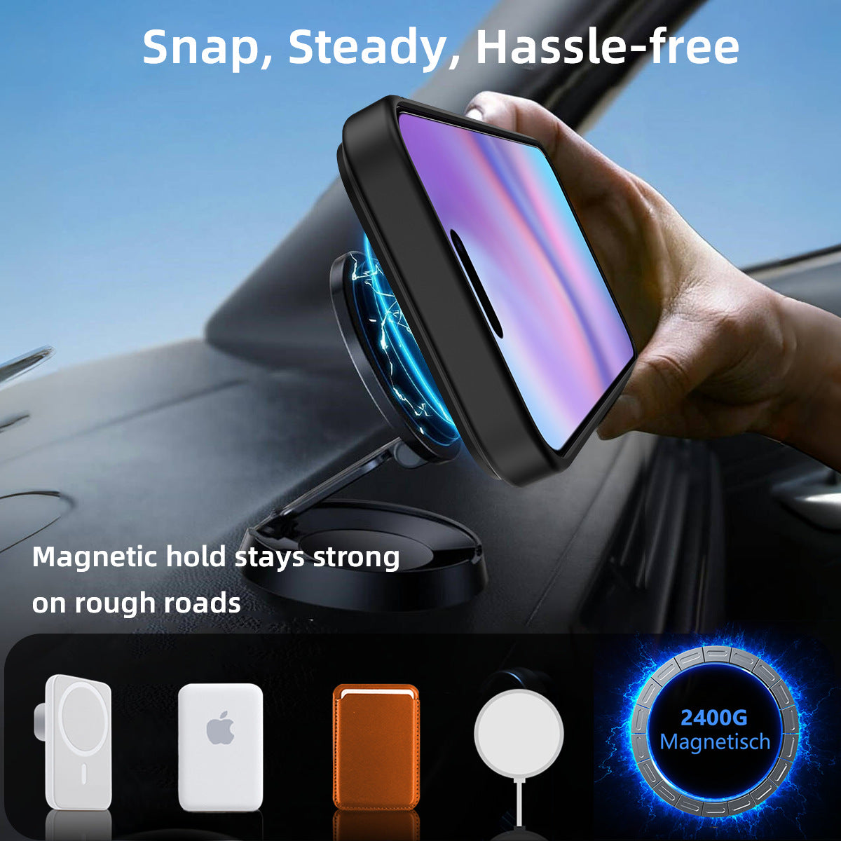 Matte Magnetic Armor Kickstand Case For iPhone 17 Pro Max