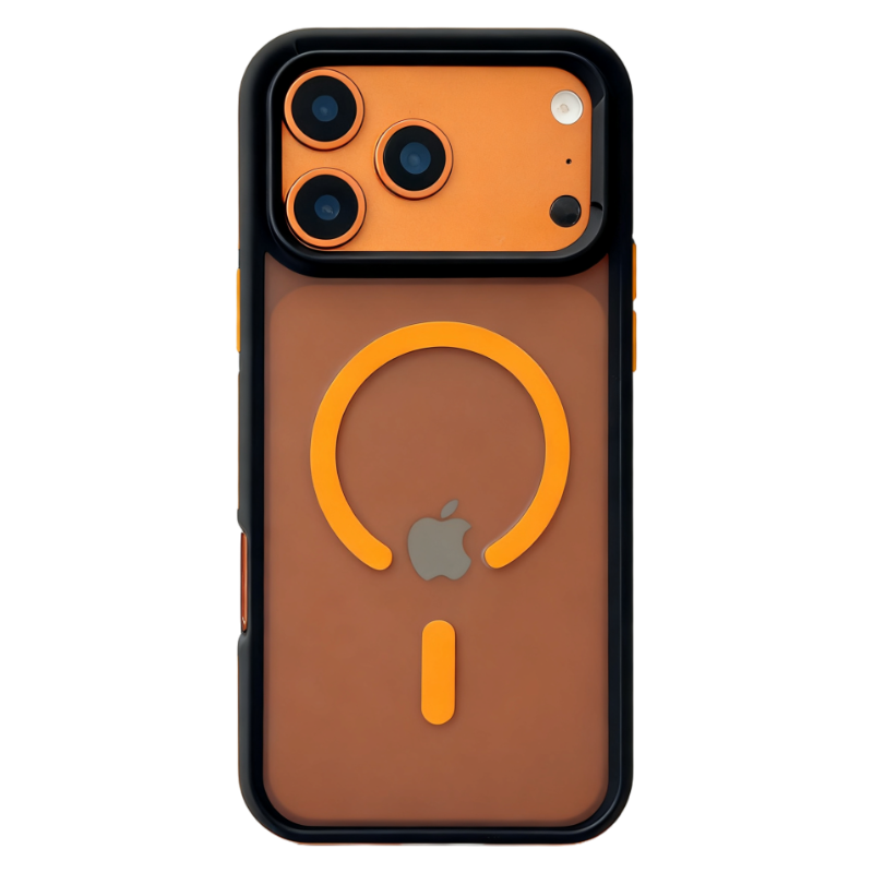 Matte Black Magnetic Case with Anti-Slip Strip for iPhone 17 Series
