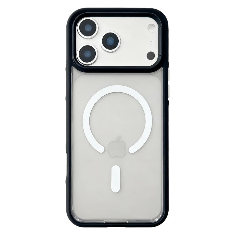 Matte Black Magnetic Case with Anti-Slip Strip for iPhone 17 Series