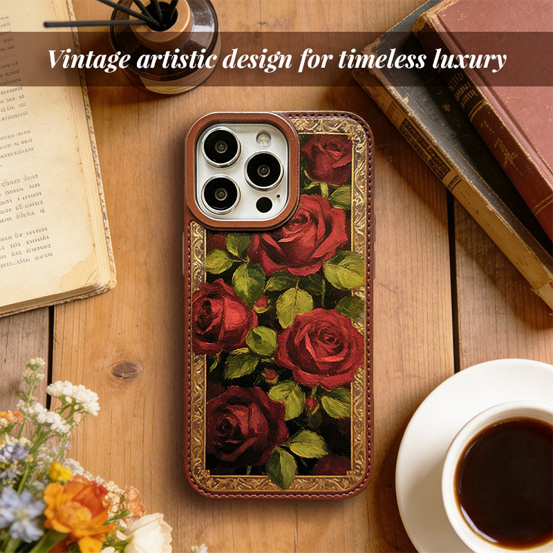 Vintage Rose Art Case  For iPhone 17/16/15 Series
