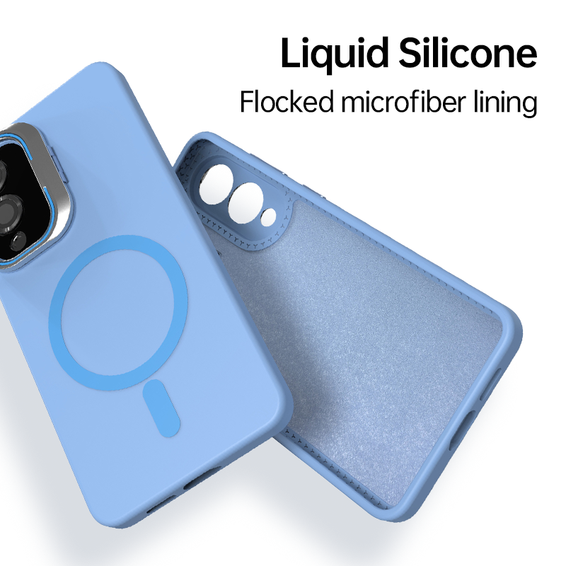 Liquid Silicone Magnetic Kickstand Case For Samsung S25 Series