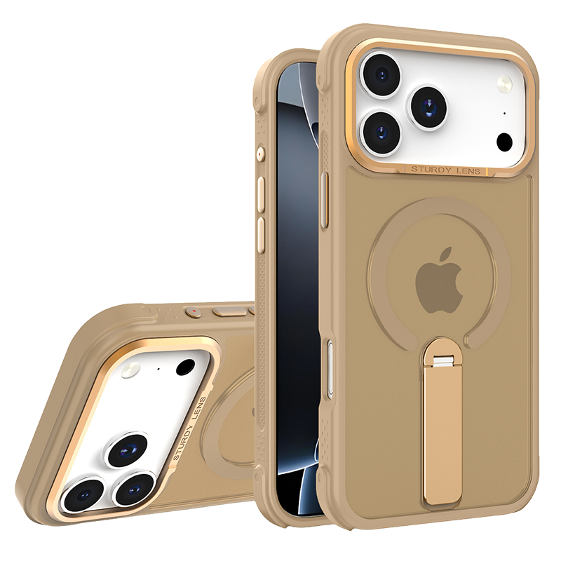 360° Kickstand Magnetic Shockproof Matte Case For iPhone 17 Pro Max