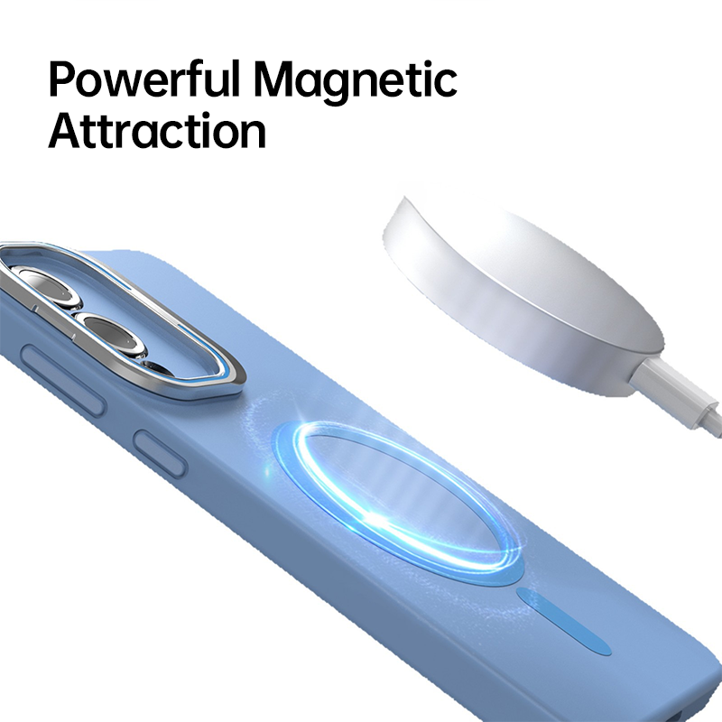 Liquid Silicone Magnetic Kickstand Case For Samsung S25 Series