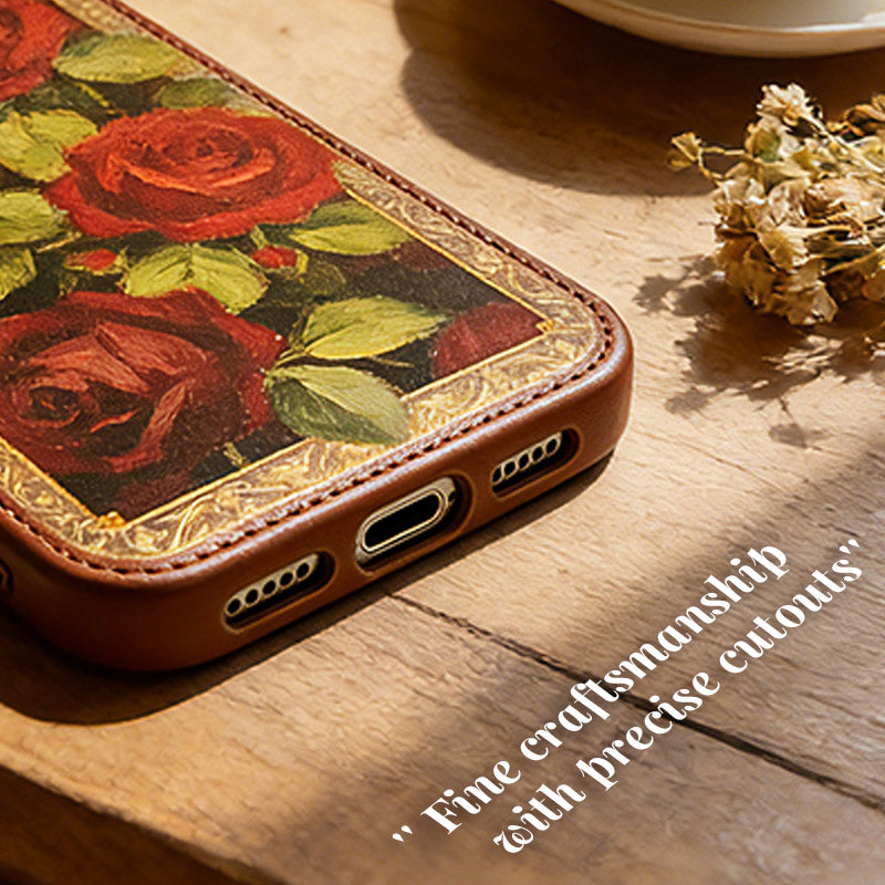 Vintage Rose Art Case  For iPhone 17/16/15 Series