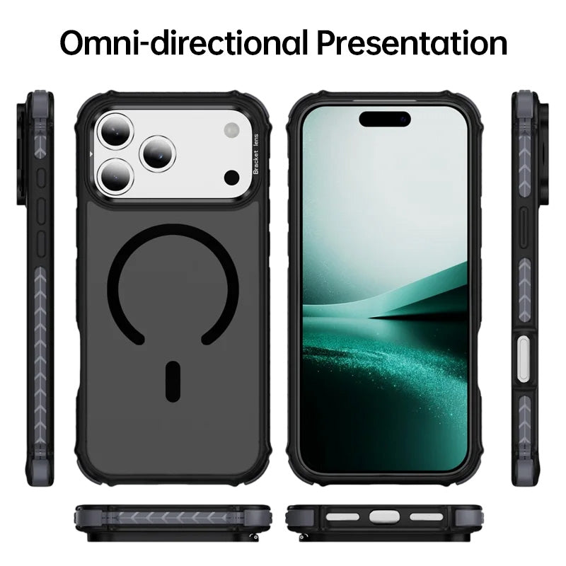 Skin-Feel Magnetic Kickstand Case for iPhone 17/16/15 Series