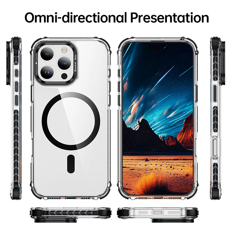 Transparent MagSafe Kickstand Case for iPhone 17 Series
