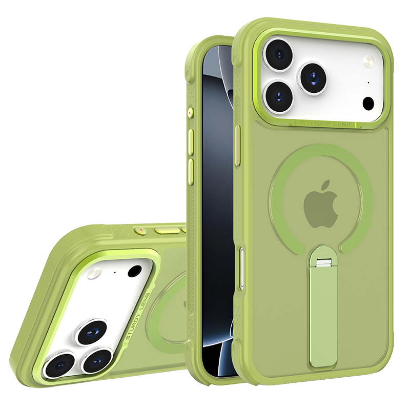 360° Kickstand Magnetic Shockproof Matte Case For iPhone 17 Pro Max