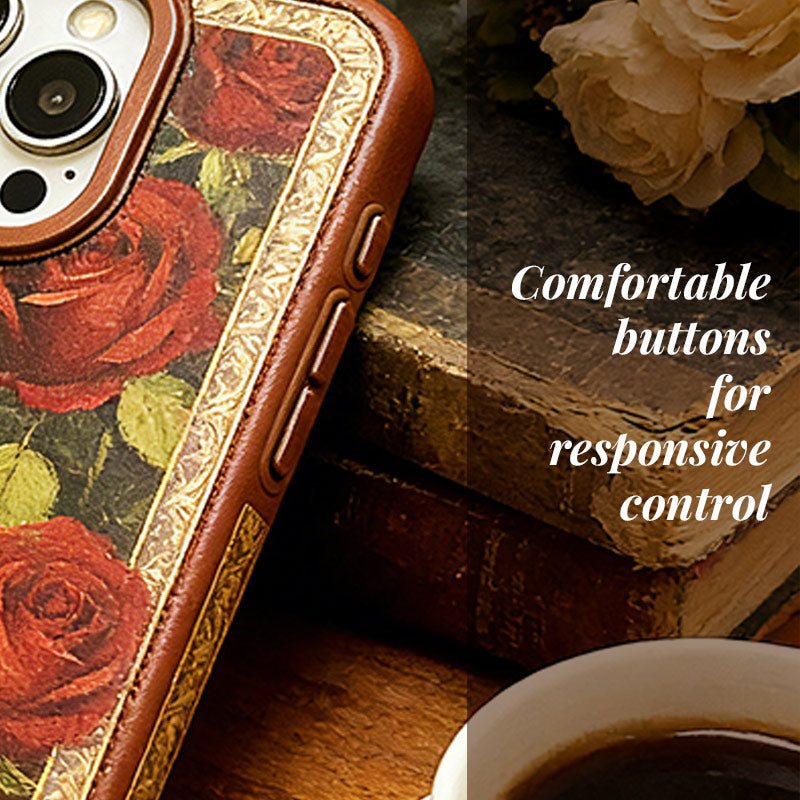 Vintage Rose Art Case  For iPhone 17/16/15 Series
