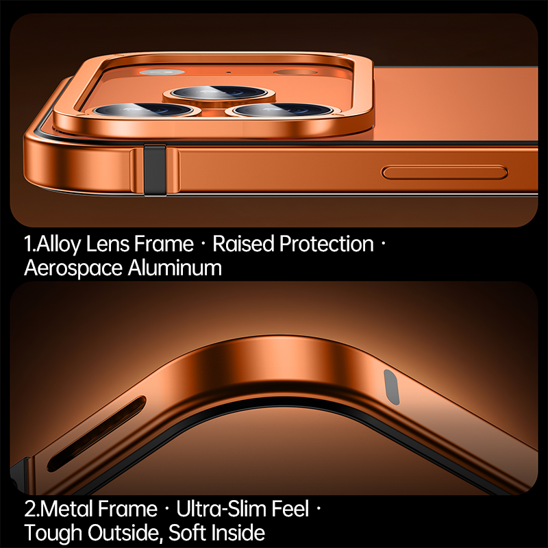 Aluminum Alloy Frame + Acrylic Backing MagSafe Case for iPhone 17 Series