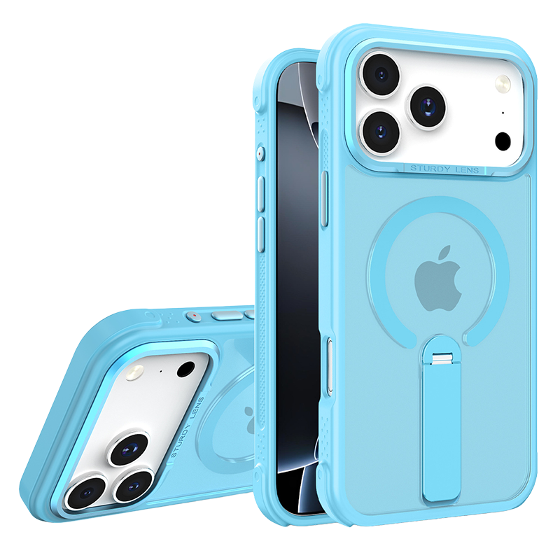 360° Kickstand Magnetic Shockproof Matte Case For iPhone 17 Pro Max