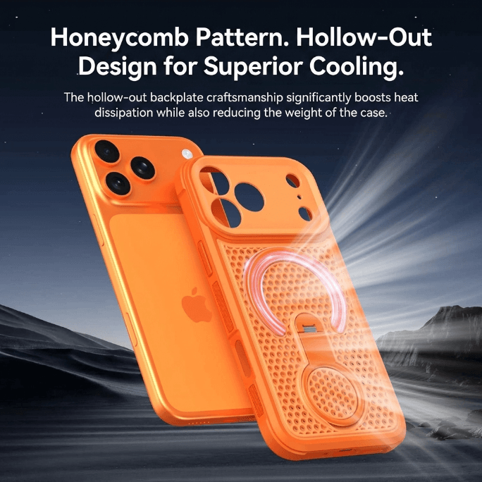 Full-Cover Honeycomb-Patterned 360° Magnetic Case for iPhone 17 Series