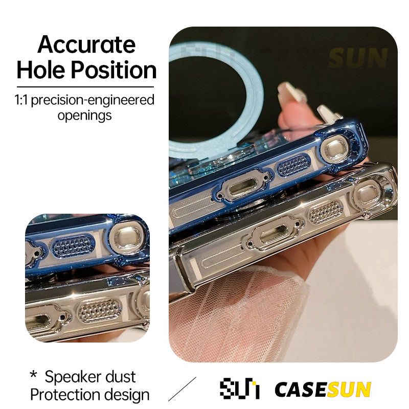 Electroplated Shockproof Magnetic Kickstand Case for Samsung S26 Ultra