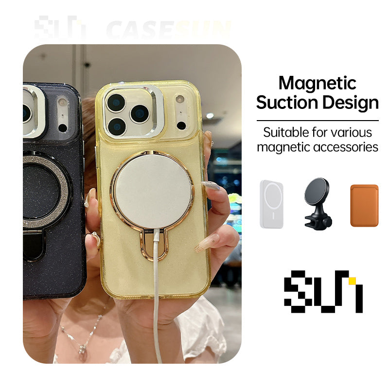Glitter Edition Dual-Stand Magnetic Protective Case