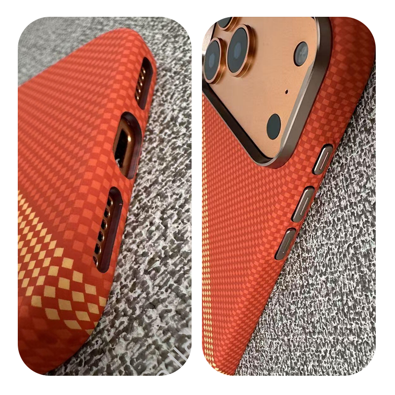CASESUN Red Serpent Kevlar textured Slim MagSafe Case for iPhone 17 Series