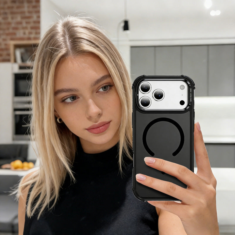  Skin-Feel Magnetic Kickstand Case for iPhone 17/16/15 Series