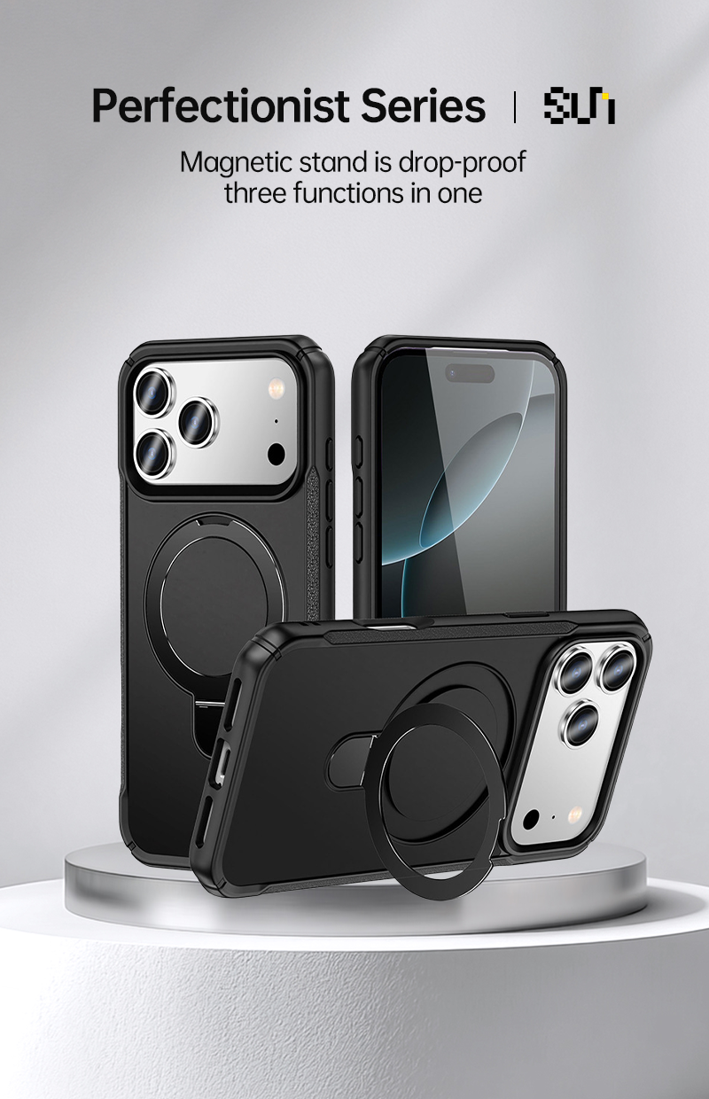 CASESUN perfectionist series iPhone 17 Pro Max case with magnetic stand