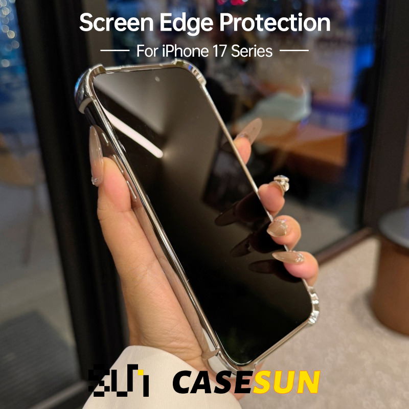 CD-Pattern Electroplated Four-corner Airbag Case for iPhone 17 Pro Max
