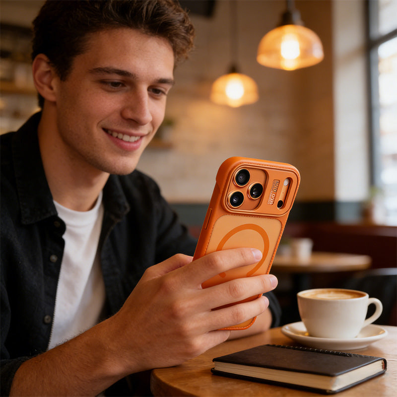 AG Back Panel Semi-Cover Magnetic Case for iPhone 17/16/15 Series