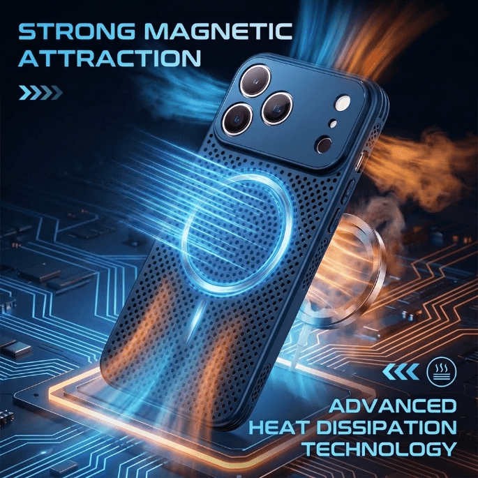  Full-Cover Magnetic Magnetic Cooling Protective Case for iPhone 17 Series