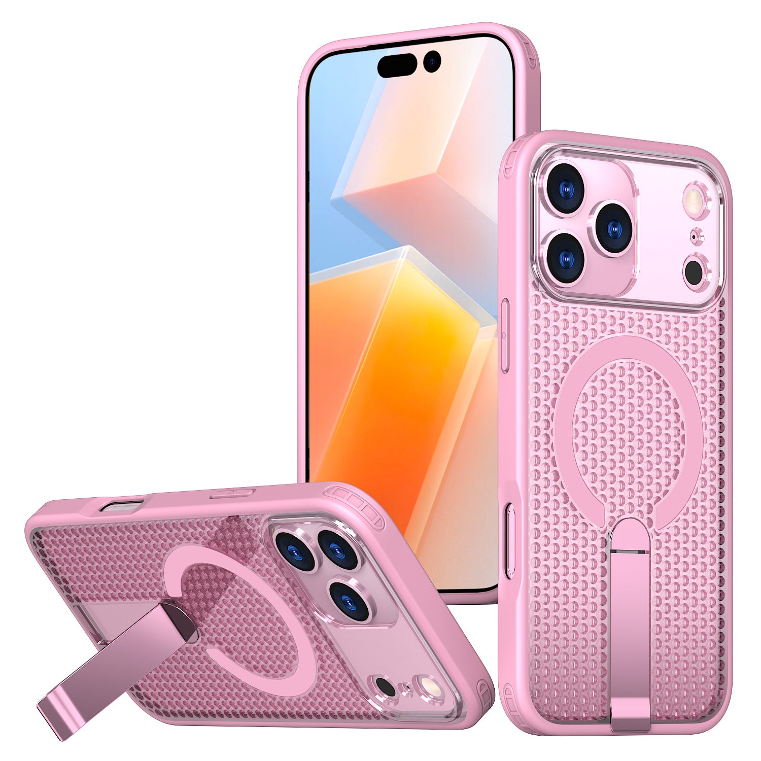 Honeycomb MagSafe Kickstand Case for iPhone 17 Pro Max