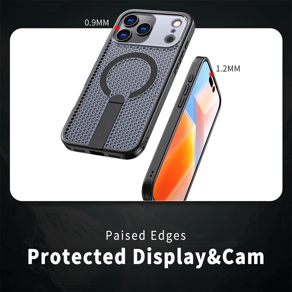 Honeycomb MagSafe Kickstand Case for iPhone 17 Pro Max