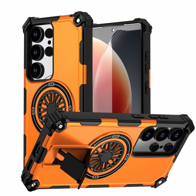 Magnetic Armor Stand Case For Samsung S26 Ultra