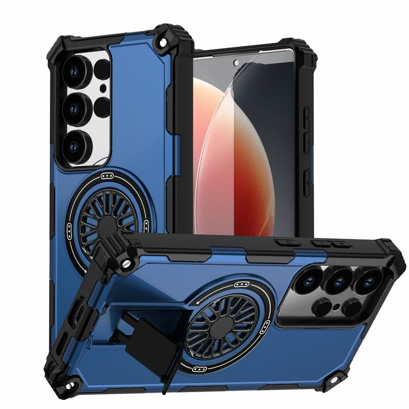 Magnetic Armor Stand Case For Samsung S26 Ultra