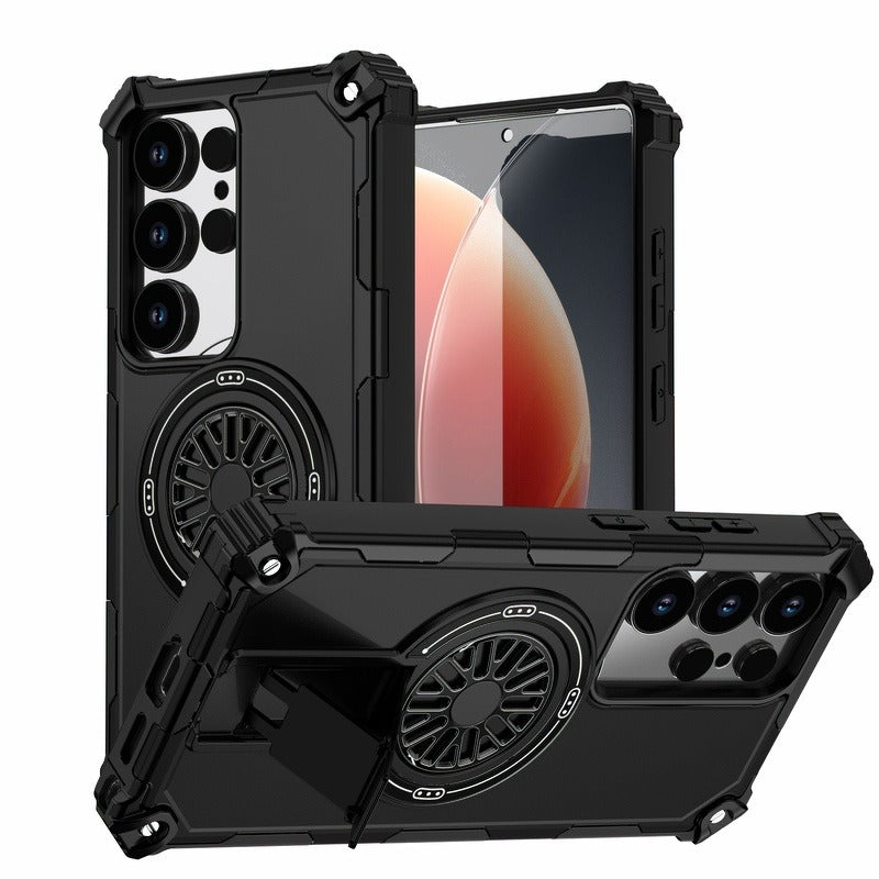 Magnetic Armor Stand Case For Samsung S26 Ultra