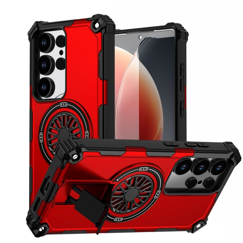 Magnetic Armor Stand Case For Samsung S26 Ultra