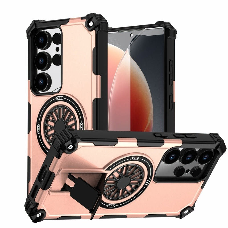 Magnetic Armor Stand Case For Samsung S26 Ultra