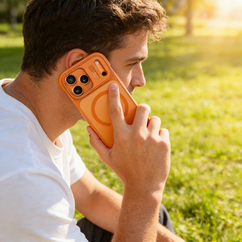 AG Back Panel Semi-Cover Magnetic Case for iPhone 17/16/15 Series
