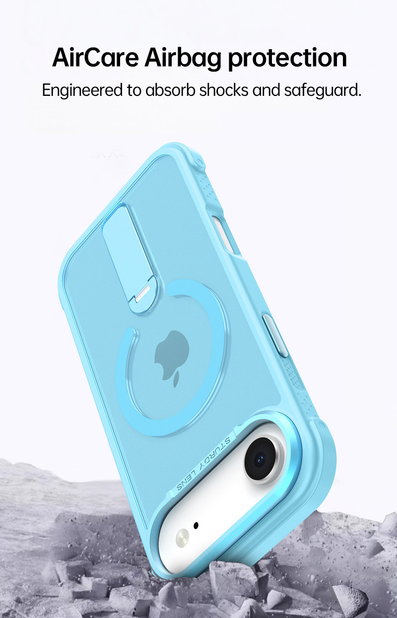 CaseSun-iPhone 17 Pro Max case with shockproof AirCare airbag corners for drop protection