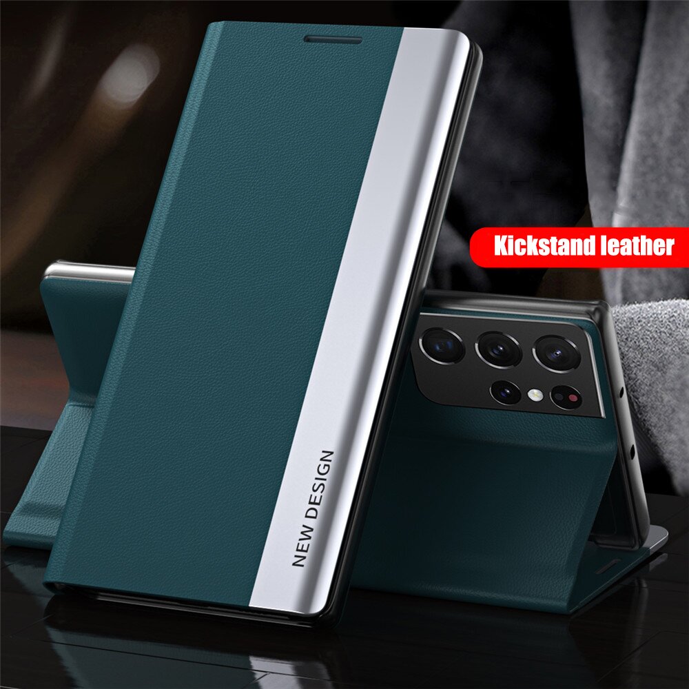 Luxury Electroplated Magnetic Flip Case for Galaxy Z Fold7 and Galaxy S Series (With Kickstand & Pen Slot)