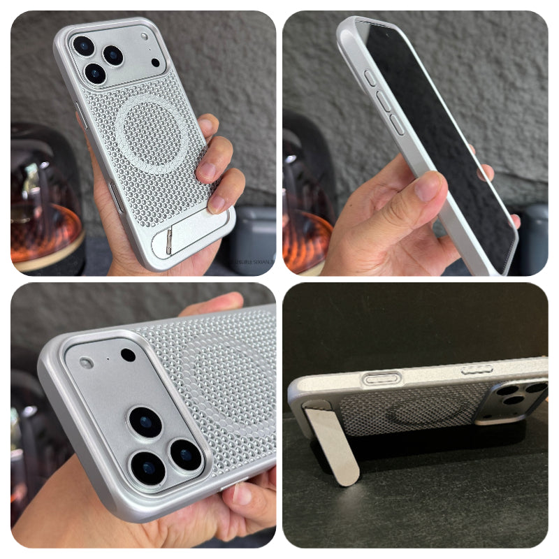 Flying Wing Stand Honeycomb Cooling Case For iPhone 17 Pro Max