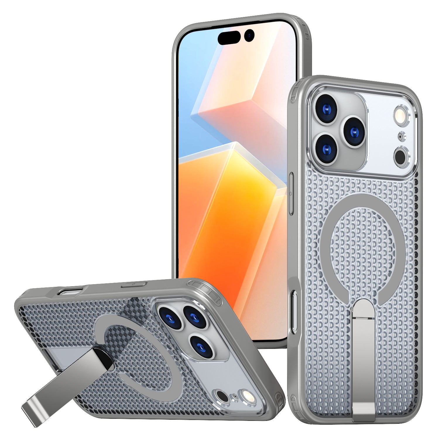 Honeycomb MagSafe Kickstand Case for iPhone 17 Pro Max