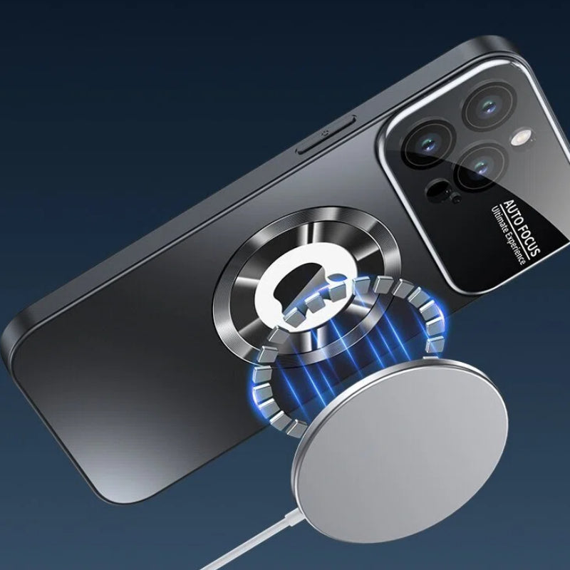 Large Window AG Frosted Magnetic Protective Case For iPhone 17 Pro Max