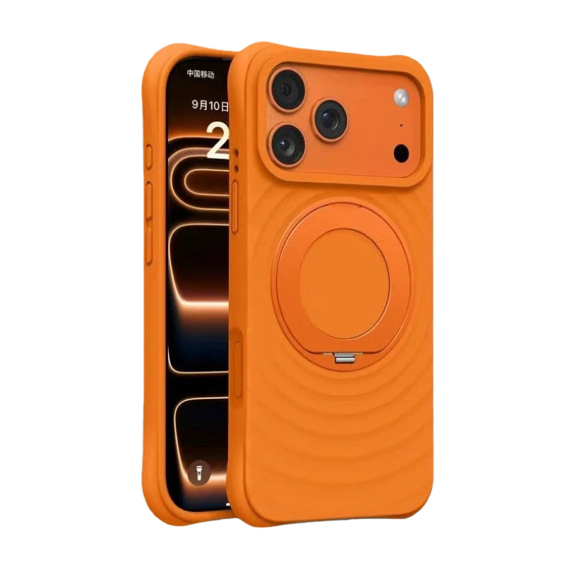 360° Rotating Liquid Silicone Stand Case with MagSafe For iPhone 17 Series