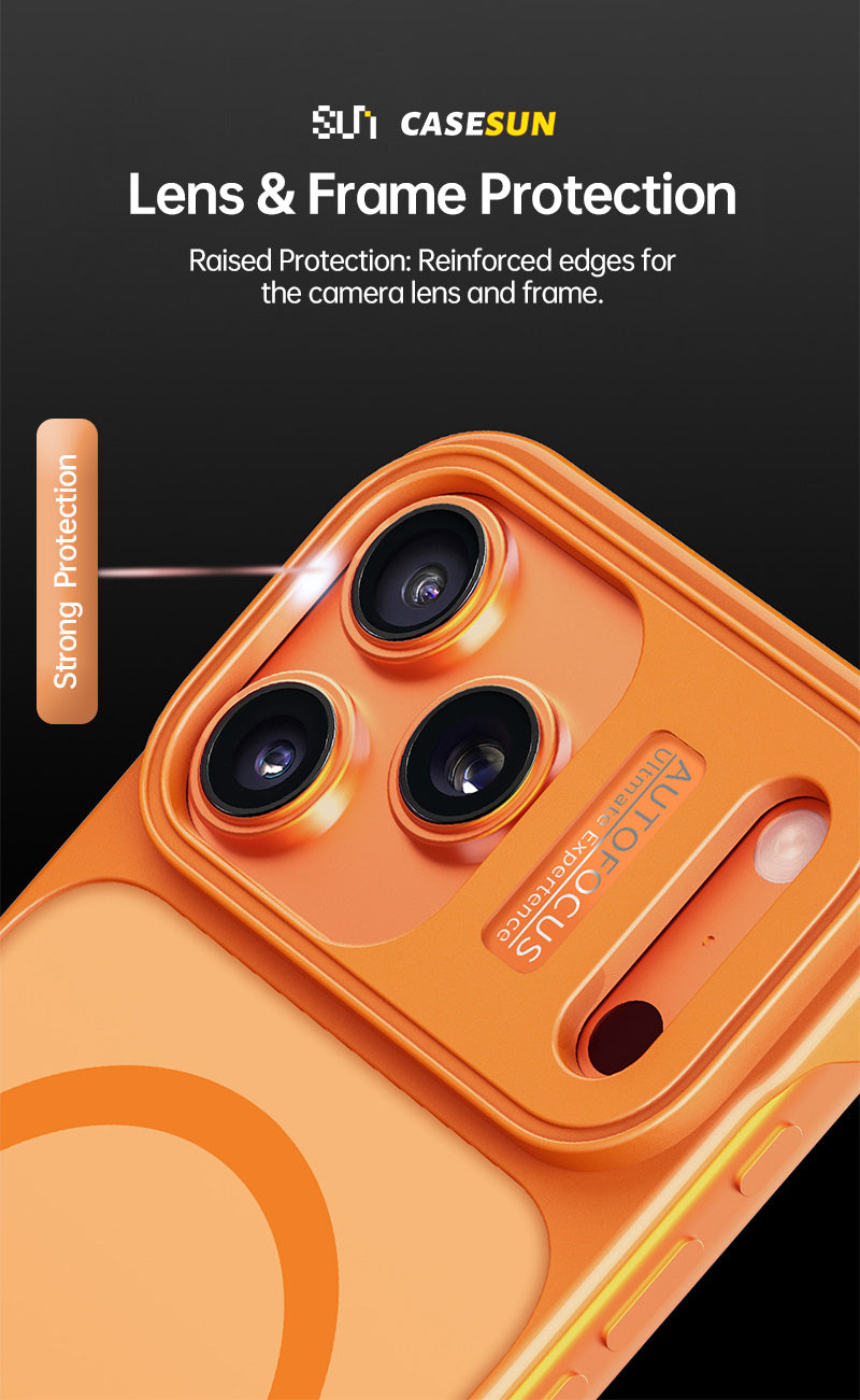 CASESUN iPhone 17 Pro Max lens protection case raised frame camera safety design