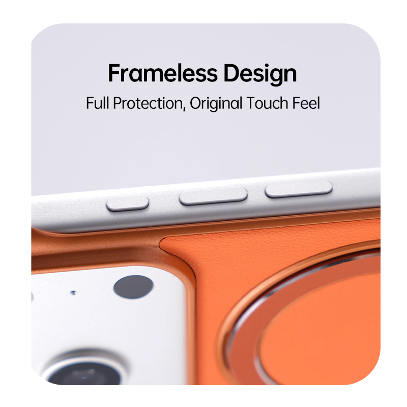 CASESUN frameless case showing side profile with protected buttons