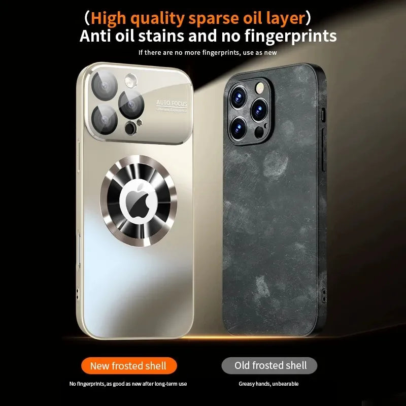 Large Window AG Frosted Magnetic Protective Case For iPhone 17 Pro Max